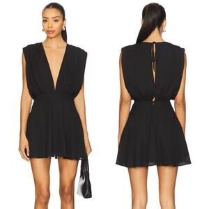 MORE TO COME | NWT Kalley Mini Dress in Black Chiffon Fit & Flare XXS